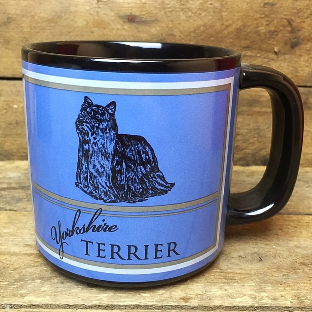 Russ Berrie Yorkshire Terrier Mug Blue and Black